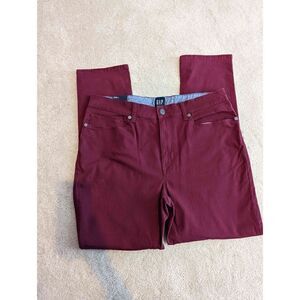Gap Men's 5 pocket pant Burgundy 34/32